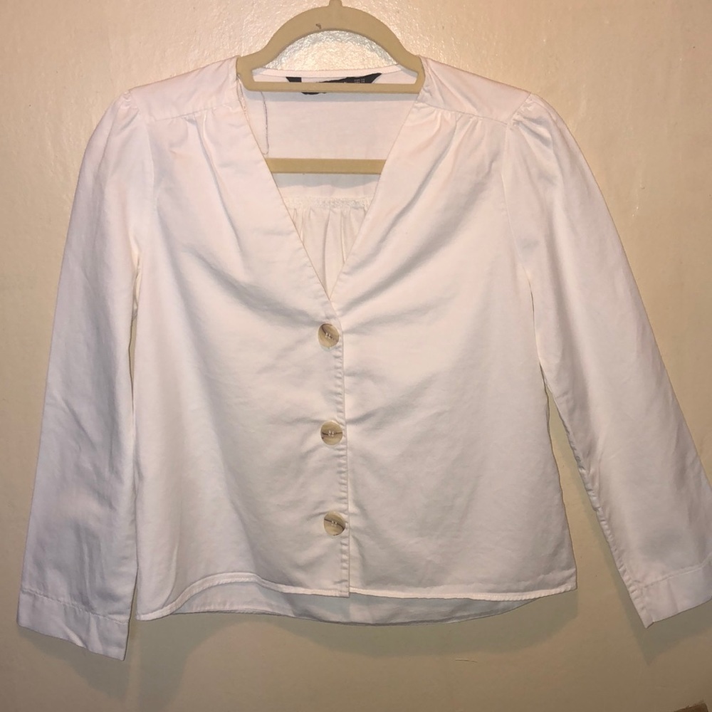 ZARA BUTTON UP TOP